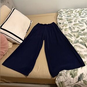 Uniqlo Dark Blue Wide Leg Pants